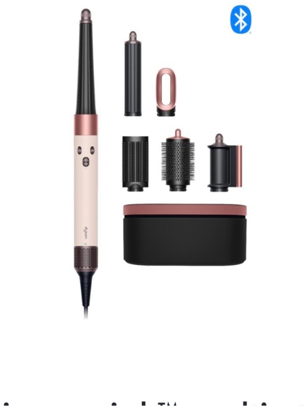 Hair Styling Set with Interchangeable Attachments - Pink & Black